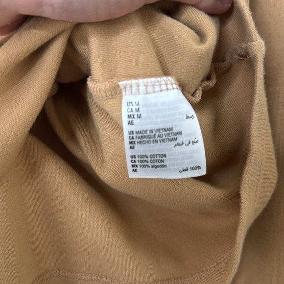 Karen Scott Boat Neck long Sleeve Caramel T-Shirt Size: Medium - Picture 9 of 10